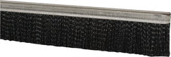 PRO-SOURCE - 1/2" Back Strip Brush Width, Metal Black Nylon Strip Brush - 2" Bristle Length, Nylon, 72" OAL - Exact Tooling