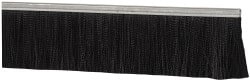 PRO-SOURCE - 1/2" Back Strip Brush Width, Metal Black Nylon Strip Brush - 4" Bristle Length, Nylon, 72" OAL - Exact Tooling