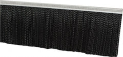 PRO-SOURCE - 1/2" Back Strip Brush Width, Metal Black Nylon Strip Brush - 5" Bristle Length, Nylon, 72" OAL - Exact Tooling