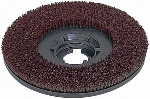 Made in USA - 13" Diam Scrubbing Brush - 11" Machine, 1-1/2" Trim Length, Polypropylene - Exact Tooling