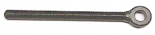 Gibraltar - 1-8, External Male Thread, Steel, Eye Hole Head, Rod End - Black Oxide Finish, 1" Shank Diam, 6" Hole Center to End, Grade C-1035 & C-1030, 2-1/32" Thread Length - Exact Tooling