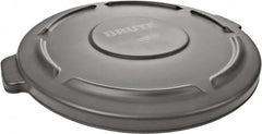 Rubbermaid - Round Lid for Use with 55 Gal Round Trash Cans - Gray, Polyethylene, For 2655 Brute Trash Cans - Exact Tooling
