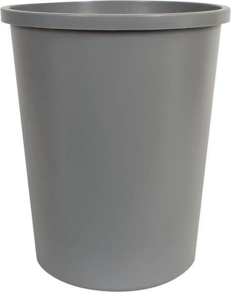 Rubbermaid - 44 Qt Gray Round Trash Can - Polyethylene, 18-3/4" High - Exact Tooling