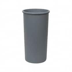 Rubbermaid - 22 Gal Gray Round Trash Can - Polyethylene, 30-1/8" High - Exact Tooling