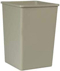 Rubbermaid - 35 Gal Gray Square Trash Can - Polyethylene, 27-5/8" High x 19-1/2" Long x 19-1/2" Wide - Exact Tooling