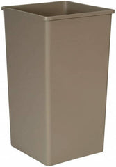 Rubbermaid - 50 Gal Beige Square Trash Can - Polyethylene, 34-1/4" High x 19-1/2" Long x 19-1/2" Wide - Exact Tooling