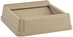 Rubbermaid - Square Lid for Use with 35 & 50 Gal Square Trash Cans - Beige, High-Impact Polystyrene, For Untouchable Trash Cans - Exact Tooling