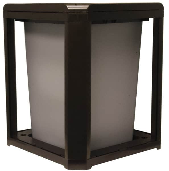 Rubbermaid - 35 Gal Brown Square Trash Can - Polycarbonate, 30-1/2" High x 26" Long x 26" Wide - Exact Tooling
