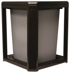 Rubbermaid - 35 Gal Brown Square Trash Can - Polycarbonate, 30-1/2" High x 26" Long x 26" Wide - Exact Tooling