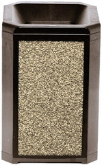Rubbermaid - 50 Gal Beige Square Trash Can - Steel, 46-1/2" High x 26" Long x 26" Wide - Exact Tooling