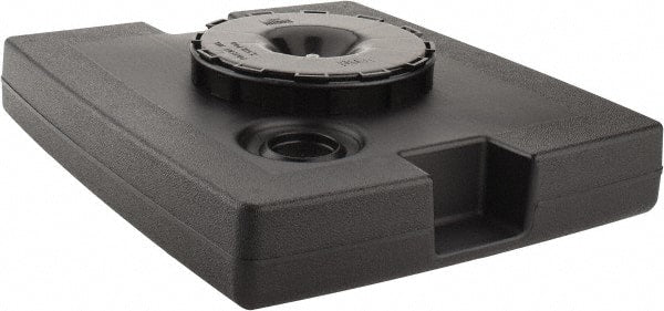Rubbermaid - Black Plastic Weighted Base - Compatible with 56 Gal Containers, 21-1/8" Long, 5" High - Exact Tooling