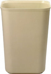Rubbermaid - 40 Qt Beige Rectangle Trash Can - Fiberglass, 20" High x 15" Long x 11-1/4" Wide - Exact Tooling