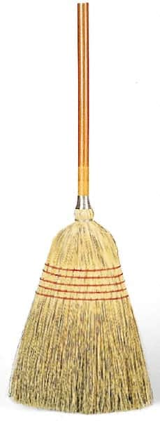 Rubbermaid - 58-1/4" OAL Corn Bristle Broom - Wood Handle, 12" Wide - Exact Tooling