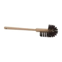 Rubbermaid - 17" OAL Toilet Bowl Brush - Polypropylene Bristles, 1-1/2" Bristle Length, 17" Plastic Handle, Brown - Exact Tooling