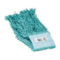 Rubbermaid - 5" Green Head Band, Small Blended Fiber Cut End Mop Head - 4 Ply, Use for General Purpose - Exact Tooling