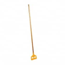 Rubbermaid - 60" Hardwood Quick Connect Mop Handle - 1 to 1-1/4" Wet Mop Head Band, Plastic Connector, Use with Wet Mops - Exact Tooling
