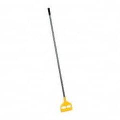 Rubbermaid - 60" Fiberglass Quick Connect Mop Handle - 1 to 1-1/4" Wet Mop Head Band, Plastic Connector, Use with Wet Mops - Exact Tooling