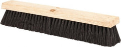 PRO-SOURCE - 18" General Purpose Tampico Push Broom - 3" Bristle Length, Wood Block, Threaded Handle Connection, Handle Sold Separately - Exact Tooling