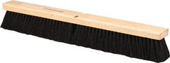 PRO-SOURCE - 24" General Purpose Polypropylene Push Broom - 3" Bristle Length, Wood Block, Threaded Handle Connection, Handle Sold Separately - Exact Tooling