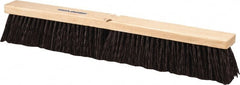 PRO-SOURCE - 24" Heavy Duty Polypropylene Push Broom - 3-1/4" Bristle Length, Wood Block, Threaded Handle Connection, Handle Sold Separately - Exact Tooling