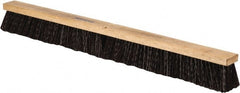 PRO-SOURCE - 36" Heavy Duty Polypropylene Push Broom - 3-1/4" Bristle Length, Wood Block, Threaded Handle Connection, Handle Sold Separately - Exact Tooling