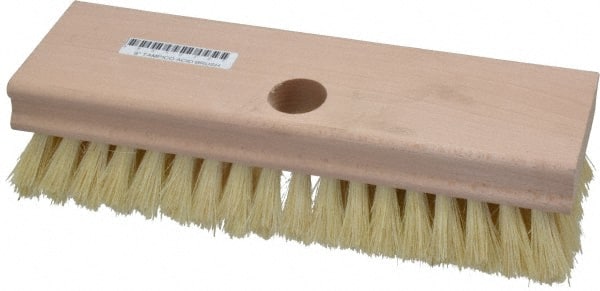 PRO-SOURCE - Tampico Scrub Brush - 8" OAL, Tapered Handle - Exact Tooling