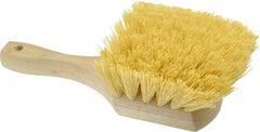 PRO-SOURCE - 2" Bristle Length, Polypropylene Utility Scrub Brush - 8" OAL, Hardwood Block - Exact Tooling
