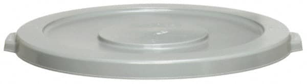 Continental - Round Lid for Use with 44 Gal Round Trash Cans - Gray, Polyethylene, For Huskee Trash Cans - Exact Tooling