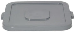 Continental - Square Lid for Use with 48 Gal Square Trash Cans - Gray, Structolene, For Huskee Trash Cans - Exact Tooling