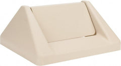 Continental - Square Lid for Use with 25 & 32 Gal Trash Cans - Beige, Polypropylene, For Swingline Trash Cans - Exact Tooling