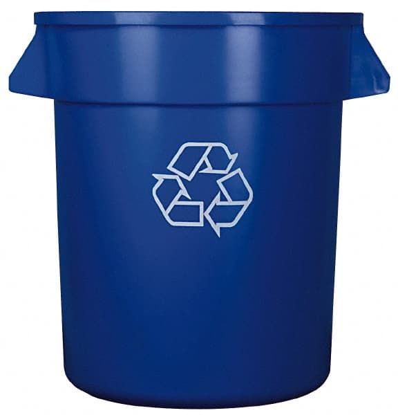 Continental - 20 Gal Blue Round Recycling Container - Polyethylene - Exact Tooling