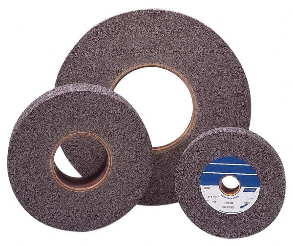 Norton - 2" Diam, 1/2" Face Width, 1/4" Center Hole, Very Fine Grade, Silicon Carbide Deburring Wheel - Unitized, Medium Grade, 11,000 RPM - Exact Tooling