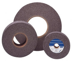Norton - 1" Diam, 1" Face Width, 3/16" Center Hole, Medium Grade, Aluminum Oxide Deburring Wheel - Unitized, Hard Density 8 Grade, 35,100 RPM - Exact Tooling