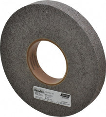 Norton - 8" Diam, 1" Face Width, 3" Center Hole, Fine Grade, Silicon Carbide Deburring Wheel - Convolute, Hard Density 9 Grade, 4,500 RPM - Exact Tooling