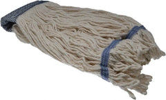PRO-SOURCE - 5" White Head Band, Large Blended Fiber Large #24 Loop End Mop Head - 4 Ply, Clamp Jaw Connection, Use for General Purpose - Exact Tooling