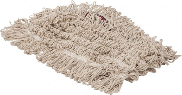 PRO-SOURCE - 36" Long x 5" Wide Yarn Blend Dust Mop Head - Snap-On, Red, Looped Head, Launderable - Exact Tooling
