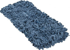 PRO-SOURCE - 18" Long x 5" Wide Yarn Blend Dust Mop Head - Snap-On, Blue, Looped Head - Exact Tooling
