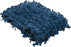 PRO-SOURCE - 36" Long x 5" Wide Yarn Blend Dust Mop Head - Snap-On, Blue, Looped Head - Exact Tooling