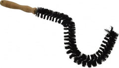 Made in USA - Synthetic Food Service Brush - 6" x 1-1/4" Long x 1-1/4" Wide Head, 6" OAL, Black, Wood Block - Exact Tooling