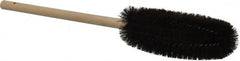 PRO-SOURCE - 3" Diam Bristle Tube Brush - 16" OAL, 6" Head Length, Wood Handle - Exact Tooling