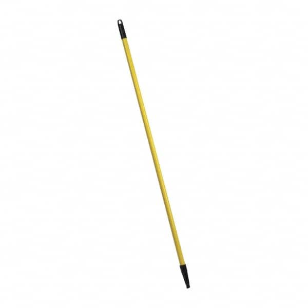 PRO-SOURCE - 48 x 1" Fiberglass Handle for Push Brooms - Threaded Connection, Yellow - Exact Tooling