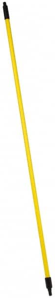 PRO-SOURCE - 60 x 1" Fiberglass Handle for Push Brooms - Threaded Connection, Yellow - Exact Tooling
