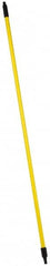 PRO-SOURCE - 60 x 1" Fiberglass Handle for Push Brooms - Threaded Connection, Yellow - Exact Tooling