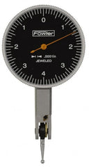 Fowler - 0.0001 Inch Dial Graduation, Dial Test Indicator - 1 Inch Black Dial, 0-4-0 Dial Reading - Exact Tooling