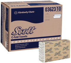 Scott - 1 Ply White C-Fold Paper Towels - 10-1/8" Wide - Exact Tooling