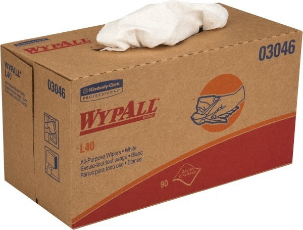 WypAll - L40 Dry General Purpose Wipes - Pop-Up, 10" x 10-3/4" Sheet Size, White - Exact Tooling