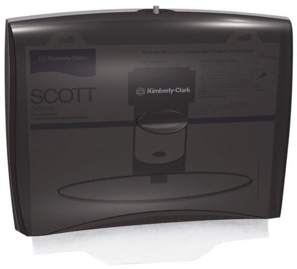 Kimberly-Clark Professional - 125 Capacity Smoke Gray Plastic Toilet Seat Cover Dispenser - 13-1/4" High x 17-1/2" Wide 3-1/4" Deep - Exact Tooling
