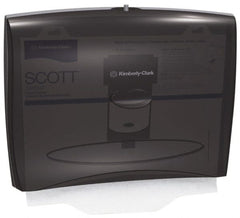 Kimberly-Clark Professional - 125 Capacity Smoke Gray Plastic Toilet Seat Cover Dispenser - 13-1/4" High x 17-1/2" Wide 3-1/4" Deep - Exact Tooling