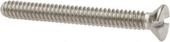 Value Collection - #6-32 UNC, 1-1/4" OAL Slotted Drive Machine Screw - Flat Head, Grade 316 Stainless Steel, Uncoated, Without Washer - Exact Tooling