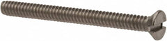 Value Collection - #6-32 UNC, 1-1/2" OAL Slotted Drive Machine Screw - Flat Head, Grade 316 Stainless Steel, Uncoated, Without Washer - Exact Tooling